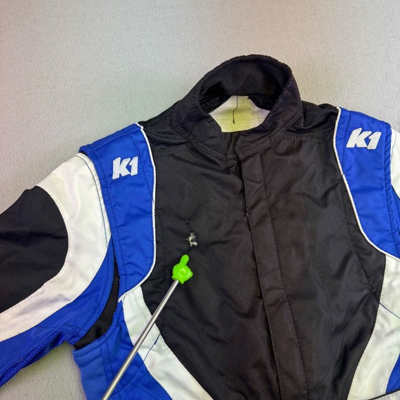 K1 RaceGear Speed 1 Karting Suit Level 2 Black White Blue 5XS Kids Jumpsuit - Picture 6 of 16